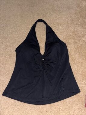 Abercrombie & Fitch Black Modal-Blend Halter Tank XL